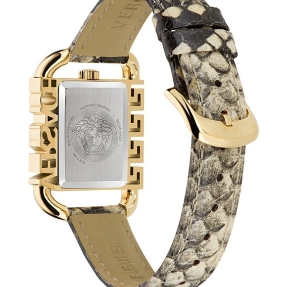 VERSACE Flair 26MM Stainless Steel & Leather Strap Watch - NWT - Picture 7 of 12